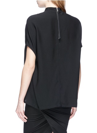 Back View - Click To Enlarge - RICK OWENS  - Batwing sleeve boxy crepe top
