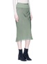 Front View - Click To Enlarge - RICK OWENS  - Ribbed waist gathered back silk chiffon midi skirt