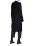 Back View - Click To Enlarge - RICK OWENS  - Hooded belted long cashmere cardigan