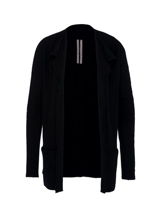 Main View - Click To Enlarge - RICK OWENS  - Ribbed sleeve cashmere open cardigan