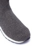 Detail View - Click To Enlarge - WINK - Liquorice' mid top glitter Lurex knit kids sneakers