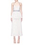 Main View - Click To Enlarge - SELF-PORTRAIT - Pleated stripe tiered maxi dress
