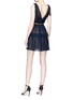 Figure View - Click To Enlarge - SELF-PORTRAIT - Tiered skirt mesh mini dress