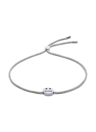 Main View - Click To Enlarge - RUIFIER - 'Thoughtful' rhodium silver charm cord bracelet