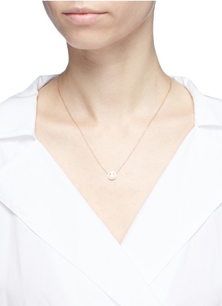 Figure View - Click To Enlarge - RUIFIER - 'Smitten' 18k rose gold vermeil pendant necklace
