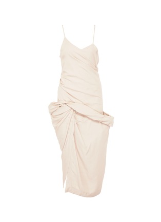 Main View - Click To Enlarge - JACQUEMUS - 'La Robe Coracao Longue' twist front midi dress