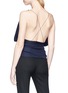 Back View - Click To Enlarge - JACQUEMUS - 'Sao' drape surplice front wool hopsack top