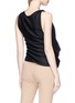 Back View - Click To Enlarge - JACQUEMUS - 'Bahia' ruched sash drape front sleeveless hopsack top