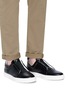 Figure View - Click To Enlarge - PIERRE HARDY - 'Slider' elastic band calfskin leather sneakers