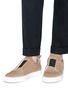 Figure View - Click To Enlarge - PIERRE HARDY - 'Slider' elastic band suede sneakers