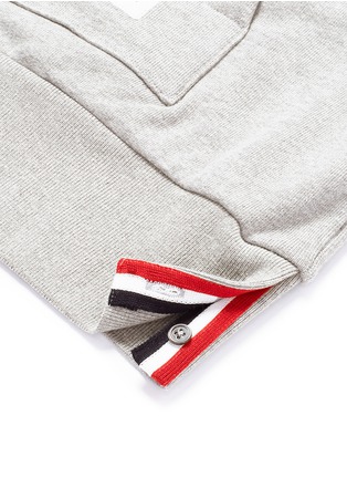 Detail View - Click To Enlarge - THOM BROWNE  - Stripe trim hoodie