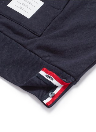 Detail View - Click To Enlarge - THOM BROWNE  - Stripe trim hoodie