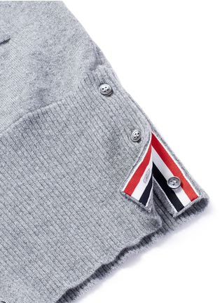 Detail View - Click To Enlarge - THOM BROWNE  - Stripe sleeve cashmere cardigan