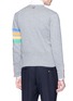 Back View - Click To Enlarge - THOM BROWNE  - Stripe sleeve cashmere cardigan