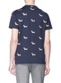 Back View - Click To Enlarge - THOM BROWNE  - Hector embroidered T-shirt