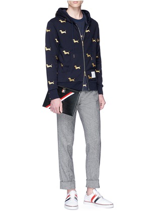 Figure View - Click To Enlarge - THOM BROWNE  - Hector embroidered T-shirt