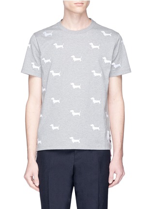 Main View - Click To Enlarge - THOM BROWNE  - Hector embroidered T-shirt