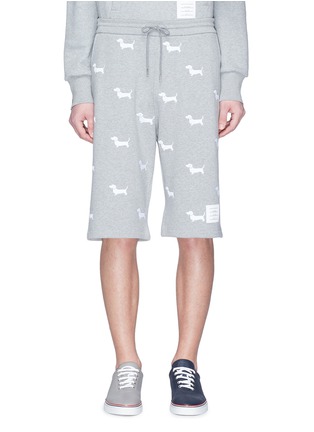 Main View - Click To Enlarge - THOM BROWNE  - Hector embroidered sweat shorts