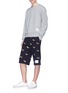 Figure View - Click To Enlarge - THOM BROWNE  - Hector embroidered sweat shorts
