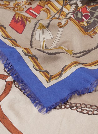 Detail View - Click To Enlarge - FRANCO FERRARI - Ship print silk twill scarf