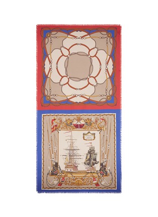 Main View - Click To Enlarge - FRANCO FERRARI - Ship print silk twill scarf