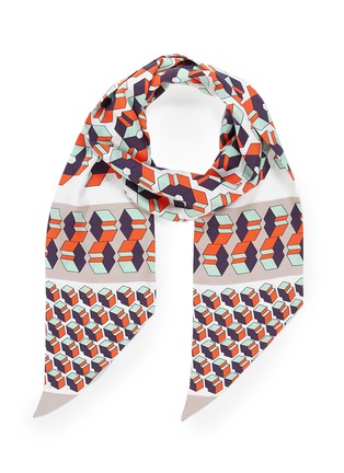 Main View - Click To Enlarge - FRANCO FERRARI - 'Tubolare' geometric print twill scarf