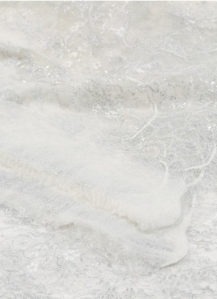 Detail View - Click To Enlarge - FRANCO FERRARI - Brushed lace panel shimmer knit scarf