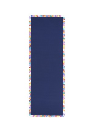 Main View - Click To Enlarge - FRANCO FERRARI - Colourblock fringe silk scarf