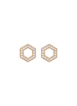 Main View - Click To Enlarge - MICHELLE CAMPBELL - 'Honeycomb' stud earrings