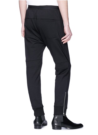 Back View - Click To Enlarge - HELMUT LANG - Logo embroidered tapered leg jogging pants