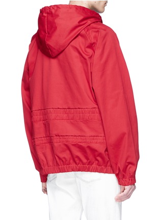 Back View - Click To Enlarge - HELMUT LANG - Hooded twill track jacket