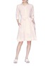 Figure View - Click To Enlarge - LISA MARIE FERNANDEZ - Polka dot print belted linen shirt dress