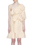Main View - Click To Enlarge - LISA MARIE FERNANDEZ - 'Arden' ruffle polka dot print one-shoulder mini dress
