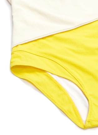 Detail View - Click To Enlarge - LISA MARIE FERNANDEZ - 'Dree-Louise' colourblock crepe wrap one-piece swimsuit