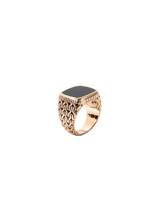 Figure View - Click To Enlarge - JOHN HARDY - Onyx silver signet ring