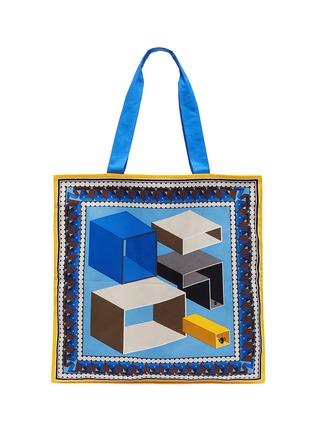 Main View - Click To Enlarge - SHANG XIA - 3D print canvas bag – Imperial Blue