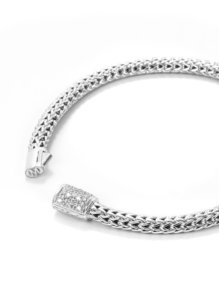 Figure View - Click To Enlarge - JOHN HARDY - Diamond silver extra small woven chain bracelet