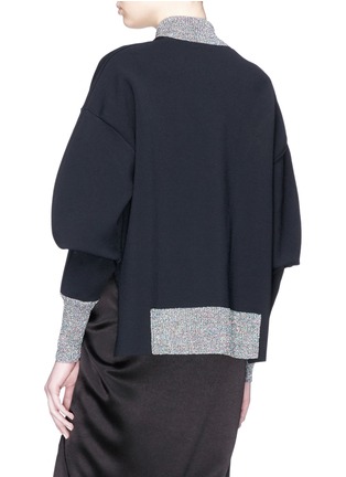 Back View - Click To Enlarge - ESTEBAN CORTAZAR - Puff sleeve high-low sweater