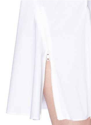 Detail View - Click To Enlarge - ESTEBAN CORTAZAR - 'Bomber' stud placket poplin shirt dress