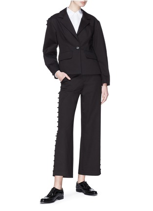 Figure View - Click To Enlarge - 10306 - Beaded outseam suiting culottes