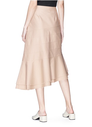 Back View - Click To Enlarge - 10306 - Raw edge asymmetric satin skirt