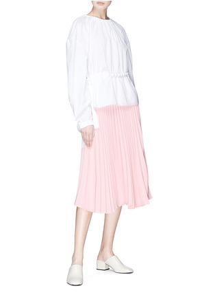 Figure View - Click To Enlarge - 10306 - 'Lulu's' plissé pleated midi skirt