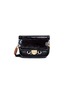 Main View - Click To Enlarge - VENNA - Eye patch faux fur panel leather crossbody bag