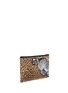 Detail View - Click To Enlarge - VENNA - Tiger patch leopard print hair clutch
