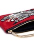 Detail View - Click To Enlarge - VENNA - Slogan tiger patch hair clutch