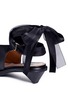  - BOTH - Detachable ribbon leather slingback pumps