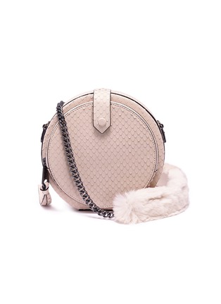 Main View - Click To Enlarge - REBECCA MINKOFF - 'Mini Canteen' snake embossed leather bag