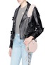Figure View - Click To Enlarge - REBECCA MINKOFF - 'Mini Canteen' snake embossed leather bag