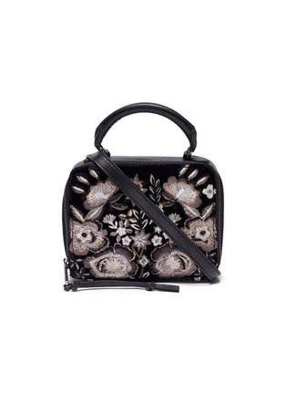 Main View - Click To Enlarge - REBECCA MINKOFF - Floral embroidered crossbody box bag