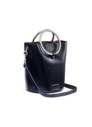 Detail View - Click To Enlarge - REBECCA MINKOFF - Ring handle leather bucket bag
